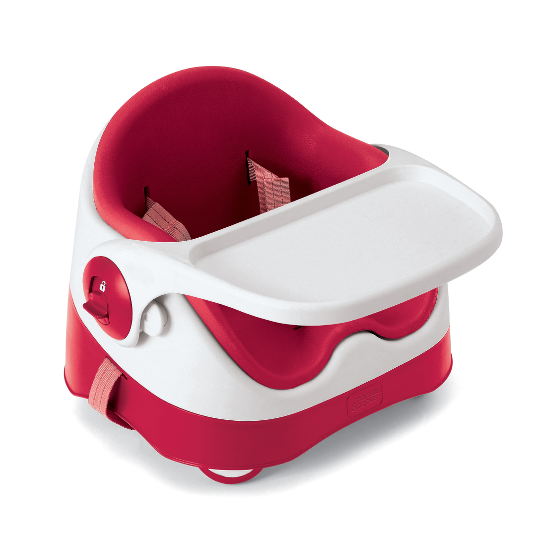 Baby Bud Booster Seat for Dining Table with Detachable Tray - Red